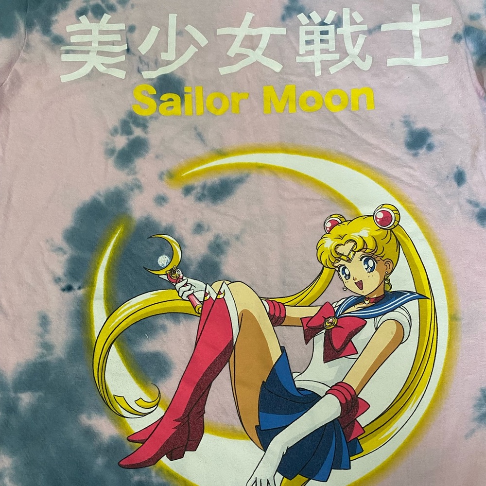 Pink and Blue Tye die Sailor Moon Long Sleeve